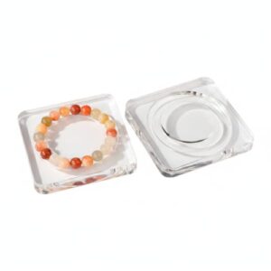0.39 Inch Clear Acrylic Bead Display Tray, Jewelry Making Sorting Organizer for Loose Components and Small Parts on Workbench (1 PC)