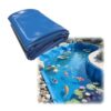 1-10 M Width 4-15M Length 12 Mil Thickness Blue HDPE Koi Fish Pond Liner for Water Garden Waterfall Fountain Outdoor Ponds Streams, Puncture Resistant(6x15m)