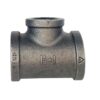 1-1/4" X 1" BLACK IRON REDUCING TEE, UL/FM Listed