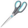 1-Pack Ergonomic Scissors 8 Inch, Ultra Sharp Blades for Fabric, Paper & Crafts, Comfort Grip Handles - All-Purpose for Home, Office & Sewing, Heavy Duty Titanium Reinforced (Gray‑Teal)