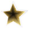 1-Pack Mirror Tunnel Lamp LED Star Shape Tunnel Light, 3D Visual Light for Party