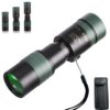 10-300x40 Monoculars for Adults High Powered–Zoom Monocular Telescope with BAK4 & FMC Lens for Concerts, Birdwatching, Stargazing, Green (Smartphone Adapter &Tripod NOT Include)
