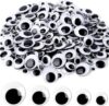 10000Pcs 8mm Black Wiggle Googly Eyes with Self-Adhesive Big Packaging