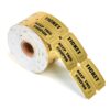 1000 Golden Metallic Foil Raffle Tickets Double Roll for Events Carnivals