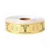 1000 Pcs Gold Raffle Tickets Roll Drink Tickets for Events Carnivals
