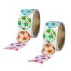 1000Pcs Shinning Soccer Themed Sticker Adhesive Wrapping Labels for Project Gift Packaging Light Sticker Rolls