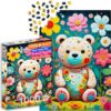1000 Piece Jigsaw Puzzle for Adults - Floral Teddy Bear in Flower Garden - Matte Anti-Glare Finish, 27x19 in, Challenging Puzzle & Unique Gift for Women & Puzzle Lovers | Enjoy