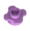 1000 Piece Plate, Round 1x1 with Flower Edge (4 Knobs/Petals), Light Purple, Compatible with Lego Parts 33291