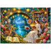 1000 Piece Puzzle for Adults, Magic Fairy Reading Jigsaw Puzzles for Adults 1000 Pieces, Fun Challenging Family Puzzle with Letters on Back, Moonlit Reading Fairy Flower Puzzles for Adults