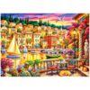 1000 Piece Puzzle for Adults, Seaside Harbor Sunset Jigsaw Puzzles for Adults 1000 Pieces, Fun Challenging Family Landscape Puzzle with Letters on Back, Colorful Harbor Houses Puzzles for Adults