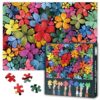 1000 Piece Puzzles for Adults, Jigsaw Puzzles for Adults - Lush Garden Bursting with Vibrant Colorful Flowers, Botanical Art, Cool and Relaxing Adult Puzzle, 27.5x19.7 Inches