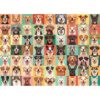 1000 Pieces Jigsaw Puzzles for Adults - Vibrant Dog Faces - Fun and Challenging Dog Puzzle for Family and Friends Group Play -Challenging Puzzle Perfect for Game Nights 19.7x27.6 in Includes Poster