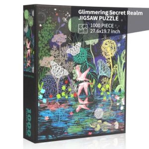 1000 Pieces Puzzle for Adults, Brilliant Secret Realm Jigsaw Puzzles with Different Graphic Partitions on Back, Precisely Cut 27.6''x19.7'' (Bird)
