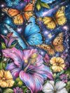 1000 Pieces Puzzles for Adults Flower Butterfly Jigsaw Puzzle Alphabet On The Back Stress Free for Beginners Great for Family Educational Activities 19.69x27.56in