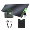 1000W Portable Power Station & 200W Foldable Solar Panel Generator Kit