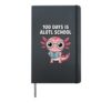 100 Days Is Alotl School Cute Axolotl Kawaii Kids Hardcover Journal, Black