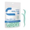 100 Mint Dental Floss Picks for Dental Care - Tooth Cleaning Sticks to Remove Plaque and Food Debris