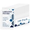 100 Pack 4”x 6" 3mil Thermal Laminating Pouches Photo Size Sleeves for Recipe Cards Laminate Pouches Clear Laminated Luggage Tags Printable Laminator Pouches for Recipe Permits Index Flash Cards