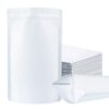 100 Pack Mylar Smell Proof Bags, Resealable White Stand Up Pouch Bags Foil Sealable Bags for Packaging, 3.9×5.9 Inch