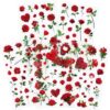 100+Patterns Natural Flower Red Rose Stickers for Scrapbooking,Transparent Flower Stickers Scrapbook Supplies Journaling Supplies for Adult Card Making Letters DIY Water Bottle Cards Decoration