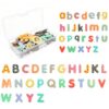 100 Pcs Alphabet Magnets for Refrigerator Uppercase Lowercase Magnetic Letters Fridge ABC Magnet for Preschool Learning Spelling