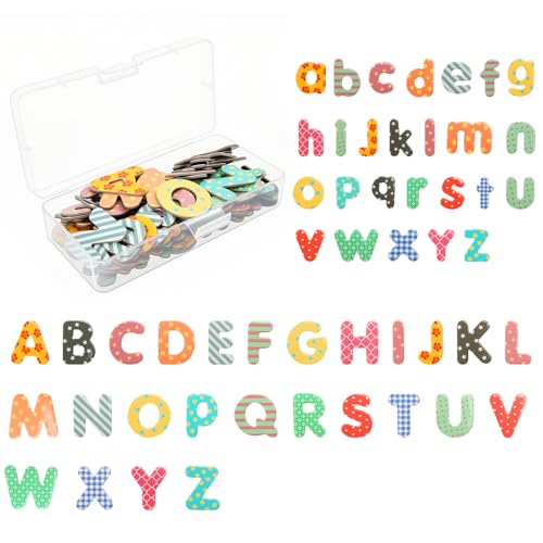 100 Pcs Alphabet Magnets for Refrigerator Uppercase Lowercase Magnetic Letters Fridge ABC Magnet for Preschool Learning Spelling