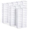 100 Pcs Clear Plastic Beads Storage Containers Box with Hinged Lid, Mini Square Organizer for Small Items, 2.12 x 2.12 x 0.79 Inch Each, Transparent PP Case for Crafts, Beads, and Hardware