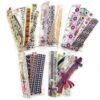 100pcs Colored Strips Ribbon Decorative Scrapbook Stickers Vintage Lace