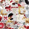 100Pcs Gold Silver Aesthetic Stickers, Lucky Girl Leopard Print Bows Decals, Butterfly Black Cat Vinyl Bulk Stickers for DIY Laptop Water Bottles Journals Phone Cases