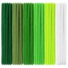 100 Pcs Green Pipe Cleaners for Craft Flowers 12 Inch Flexible Fluffy Pipecleaners for DIY Flowers, Crafts Decorations, Handicrafts (7 mm x 30 cm, Green Series)