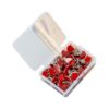 100Pcs Heart Shape Push Pins Cork Notice Board Thumb Tacks Drawing Pins for School Offices Bulletin Board and Photo Wall Offices Supplies