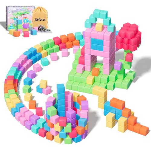 100pcs Magnetic Blocks, Magnetic Cubes for Kids Ages 3-8, STEM Educational Building Toys for Kids and Preschoolers, Sensory Autism-Friendly Learning Toys Gift for Boys & Girls 3-5, 4-8 Year Old