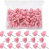100 Pcs Map Heart Push Pins Decorative Map Tacks Decorative Pushpins Heart Push Pins Poster for Notice Board World