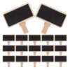 100Pcs Mini Chalkboard Clips Wooden Blackboard Signs Food Label Clamps Message Board Memo