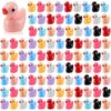 100 Pcs Mini Resin Ducks Tiny Ducks Miniature Duckies Bulk Figures for Garden Micro Landscape Home Prank Game Micro Landscape Aquarium Dollhouse Ornament DIY Handmade School (Colorful)