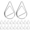 100pcs Modeling Paper Clips Metal Material Water Drop Shape Golden Silver Black Colored Bookmark Memo Clips Office Stationery