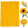 100 PCS Pipe Cleaners Bulk Craft Suppies Light Yellow Pipe Cleaners