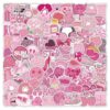100 PCS Preppy Stickers Pink Stickers Pack, Vinyl Waterproof Laptop,Bumper,Water Bottles,Computer,Phone,Hard hat,Car Decals