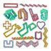 100pcs Random Color 24 Links Wacky Tracks Snap and Click Fidget Toys, Finger Sensory Toys, Snake Puzzles for Stress Relief, Party Bag Fillers, Party Favour