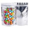100PCS Resealable Mylar Bags for Food Storage, 7.9''x 11.8'' Smell Proof Ziplock Bags Freestanding, Aluminum Foil Packaging Pouches Bag for Cookies, Nuts, Tea, Candy - 5.5 Mil