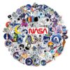 100pcs Space Stickers Pack for Water Bottles, NASA Logo Astronaut Vinyl Sticker for Hydroflask Helmet Laptop Skateboard, Waterproof Decals Gifts for Kids Teens Boys Adults