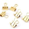 100pcs Students Binder Clips Small 19 mm Metal Gold Paper for Home