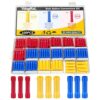 100PCS Wire Butt Splice Connectors Kit,22-10AWG Electrical Crimp Terminal Connector Kits Cold Crimp Wire Connectors Set for Electrical Wire Connector with Ring for 22,20,18,16,14,12,10 Gauge Wires
