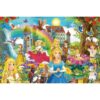 100 Pieces Floor Puzzles Toys for Kids Ages 4-10, Knight & Princess Theme Jigsaw Puzzles, Preschool Educational Brain Teaser Puzzle for Boys