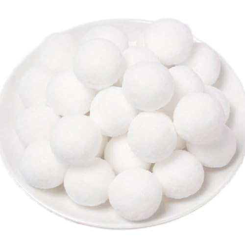 100 Pieces Pom Poms White, 1.2 inch Large Craft Pompoms, Soft Fluffy Puff Balls for DIY Arts and Bulk Craft Making Decorations Supplies (White, 3 cm / 30 mm)