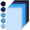 100 Sheets Blue Navy Colored Cardstock Thick Paper, 5 Colors Assorted Blue Colored Card Stock Paper 65lb/180gsm Perfect for Festive Decor DIY Greeting Cards Arts and Crafts