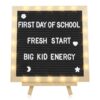 10×10" Light up Felt Letter Board, Custom Message, First Day of School Sign