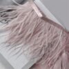 10–15Cm Ostrich Feather Fringe Trim with Sewing Ribbon Tape for Decoration