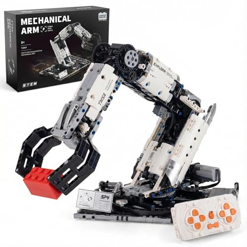 1029 PCS STEM Robotic Arm Kit for Kids Ages 8-16, Programmable DIY Robot Arm Building Toy with APP & Remote Control, Engineering Coding Robotics Kit, Educational Science Gift for Boys Girls