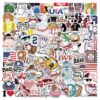 102PCS Baseball Stickers for Scrapbooking, Cute Motivational Vinyl Waterproof Stickers for Water Bottles, Helmets, Luggage, Teaching Incentives, Baseball Decals for Boys Girls Teens and Adults